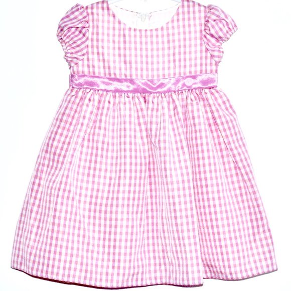 Sophie Rose Other - Sophie Rose Pink Gingham Check Dress with Short Sleeves - 18 Months